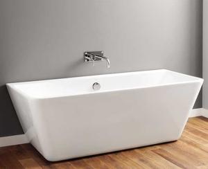 Wholesale Pedestal Type Rectangular Freestanding Bathtub , Square Soaking Tub Small from china suppliers