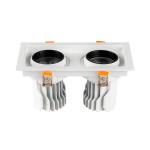 Restaurants 15W 20W*2 LED Grille Spotlight Dimmable 3000K Dual Head