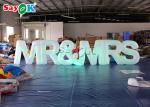 190T Nylon Cloth Inflatable Lighting Decoration LED Light Letters White Color