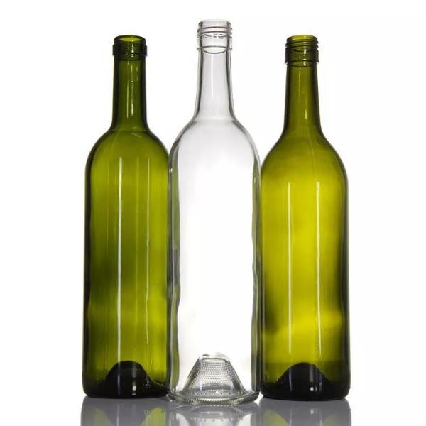 750ml Super Flint Glass Antique Green Color Champagne Bottle for Whisky
