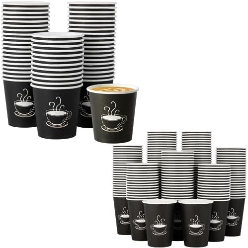 4 OZ Disposable Small Paper Espresso Cups For Hot And Cold Beverage
