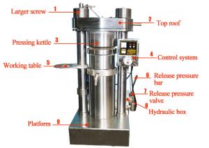 Wholesale Great Pressure Hydraulic Oil Press Machine High Oil Yield For Sesame Oil from china suppliers