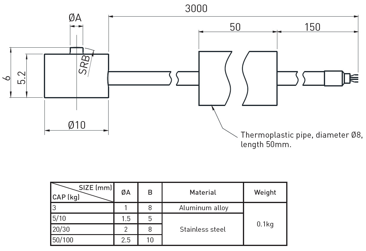 Micro Compression Load Cell Strain Gauge High capacity Load Cell Small Sensor