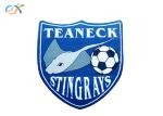 Exquisite Heat Cut Border Embroidery Soccer Patch For Custom Garment