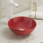 Heat Resistance Round Freestanding Sink Bathroom Long-Standing Use Wash Basin