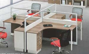Wholesale modern 4 persons office panel partition workstation table furniture in warehouse from china suppliers