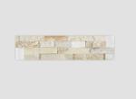 Cream / White Quartz Mosaic Tiles Backsplash , Natural Stone Bathroom Mosaic
