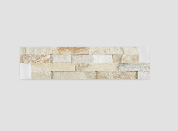 Cream / White Quartz Mosaic Tiles Backsplash , Natural Stone Bathroom Mosaic
