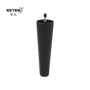 Wholesale KR-P0297 Black Plastic Sofa Legs Replacement 200mm Height With Bolt No Noisy from china suppliers