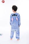 Blue Stitch Kigurumi Onesie Halloween Animal Kids Pajamas Breathable Unisex