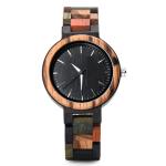 Customize Brand Original Wood Watch Waterproof Colorful Mixing Colors
