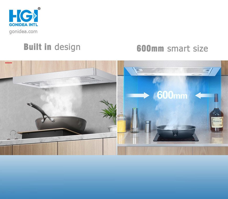 Kitchen Vent Stainless Steel 90cm Cooker Hood With Led Lights