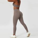 Breathable Scrunch Sports Bra Workout Leggings Sets For Women