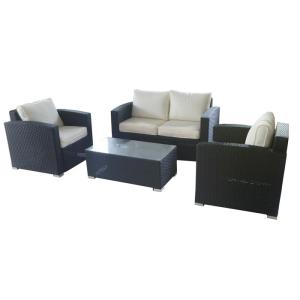 Wholesale Discount Rattan Furniture Double / Single Wicker Sofa Set With Table from china suppliers