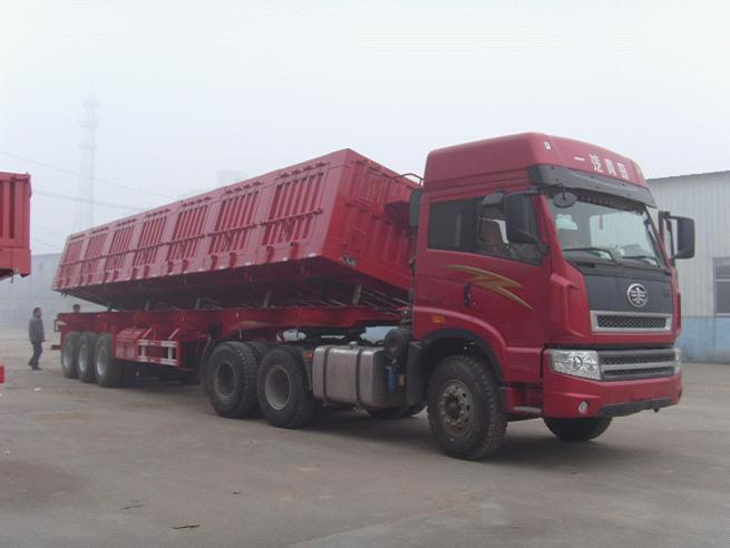 12000X2500X1500mm Tri-Axles Tipper/Side Dump Semi Trailer with HYVA Hydraulic Cylinder