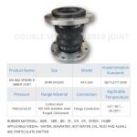 High Pressure Resistant Double Ball Rubber Expansion Joint SS304 Flange Design