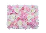 OEM ODM Silk Rose Artificial Flower Wall Panels 50*50cm 40*60cm