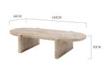 Nordic Modern Hotel Furniture Natural Stone Coffee Table