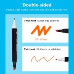 Double Headed Color Marker Set 80 Colors Kids Painting Set For School Home