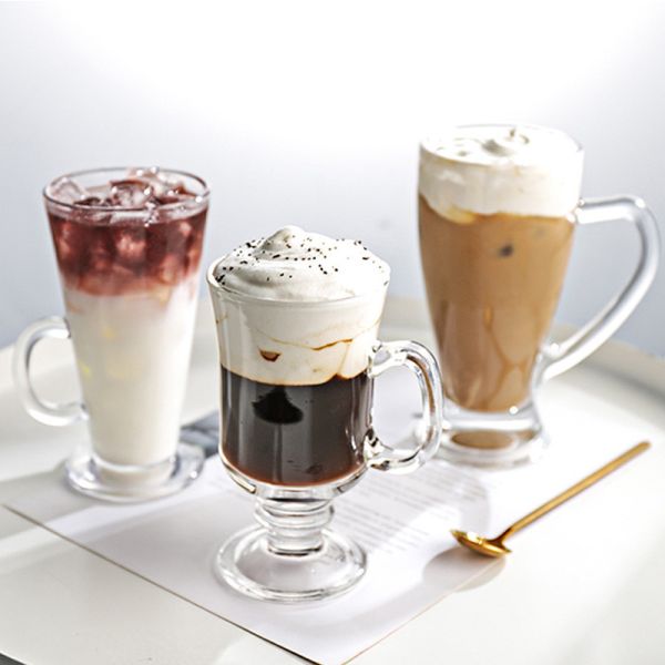 Cadmium Free Borosilicate Glass Coffee Cup 290ml 385ml Personalized Glass Cup