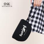 Custom Durable Canvas Print Red Pouch Makeup Cosmetic Bag Cute