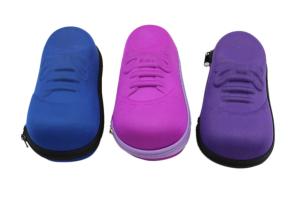 Wholesale eva zipper hot kids eyewear cases with shoes shape and light weight from china suppliers