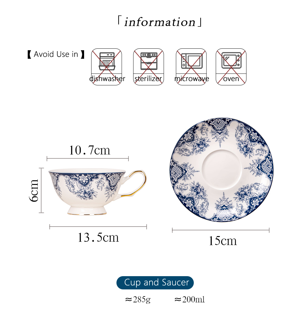 2024 Eid Al Fitr Luxury Flower Coffee Mug Porcelain Ramadan Cup And Saucer Plate Set