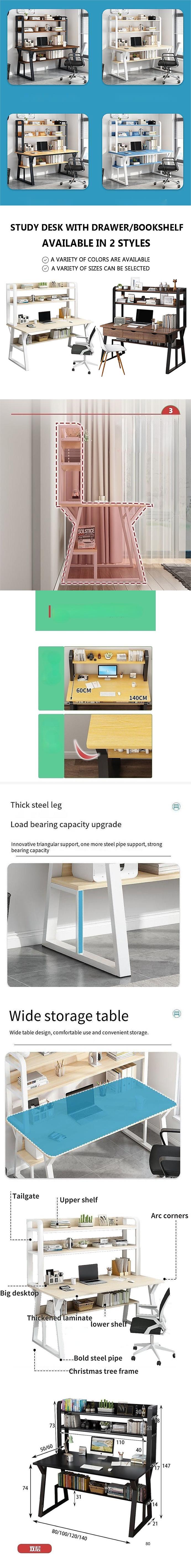Mail Packing N Computer Desk Bookshelf Study Table Modern Office Workstation Furniture