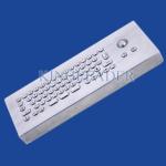 Brushed Stainless Steel USB Industrial Keyboard With Trackball