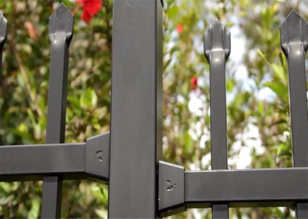 1.8mx2.4m Crimped Spear Garrison Fencing Secura Top tubular Powder Coated Steel
