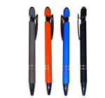 Fancy aluminum pole Advertising pen with rubber touch Metal touch pen Aluminum