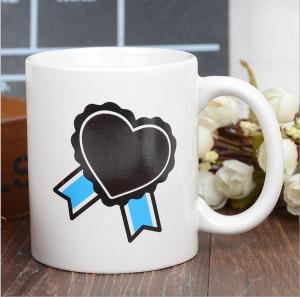 Wholesale Heart Morph Eco Friendly Mugs , Heating Color Change Magic Mug Printing from china suppliers