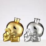 Creative Design 750ml Creative Skull Bottle Liquor Glass Unique Whiskey Bottle