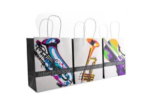 Wholesale Hot Stamping Paper Packaging Bags, Personalized Paper Hand Bag For Shopping from china suppliers