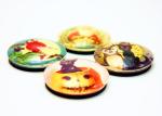 Halloween Decoration 4 Colors Offset Printing Glass Fridge Magnets Magnets For