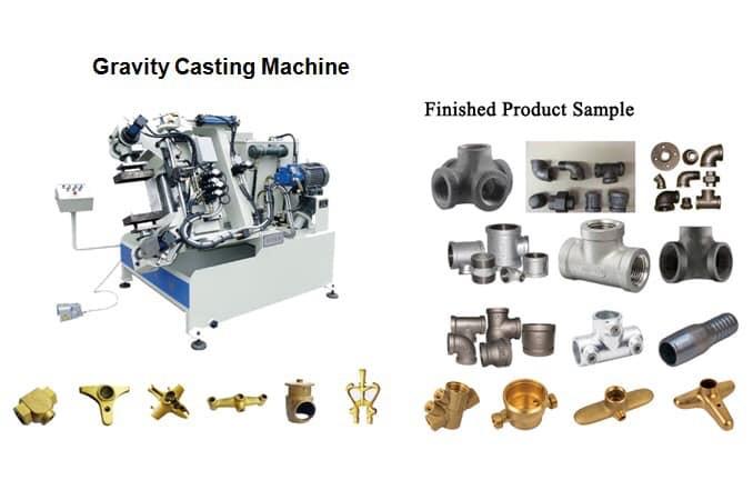 High Speed Gravity Die Casting Machine For Brass Faucet / Water Tap / Water Meter 1