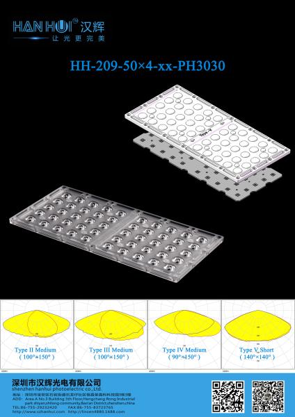 50×4 LEDs High Power 200pieces LED Light Lens For Street Lighting & Flood