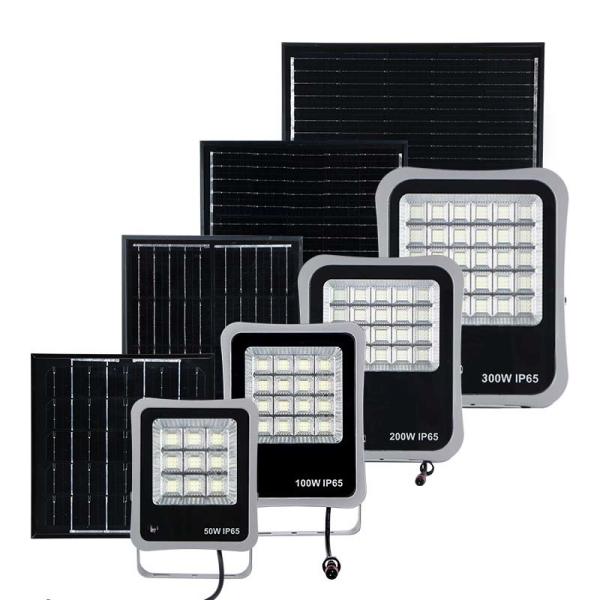 50 W 100 W 200 W 300 W Solar Outdoor Flood Lights EMC Higher Conversion Rate