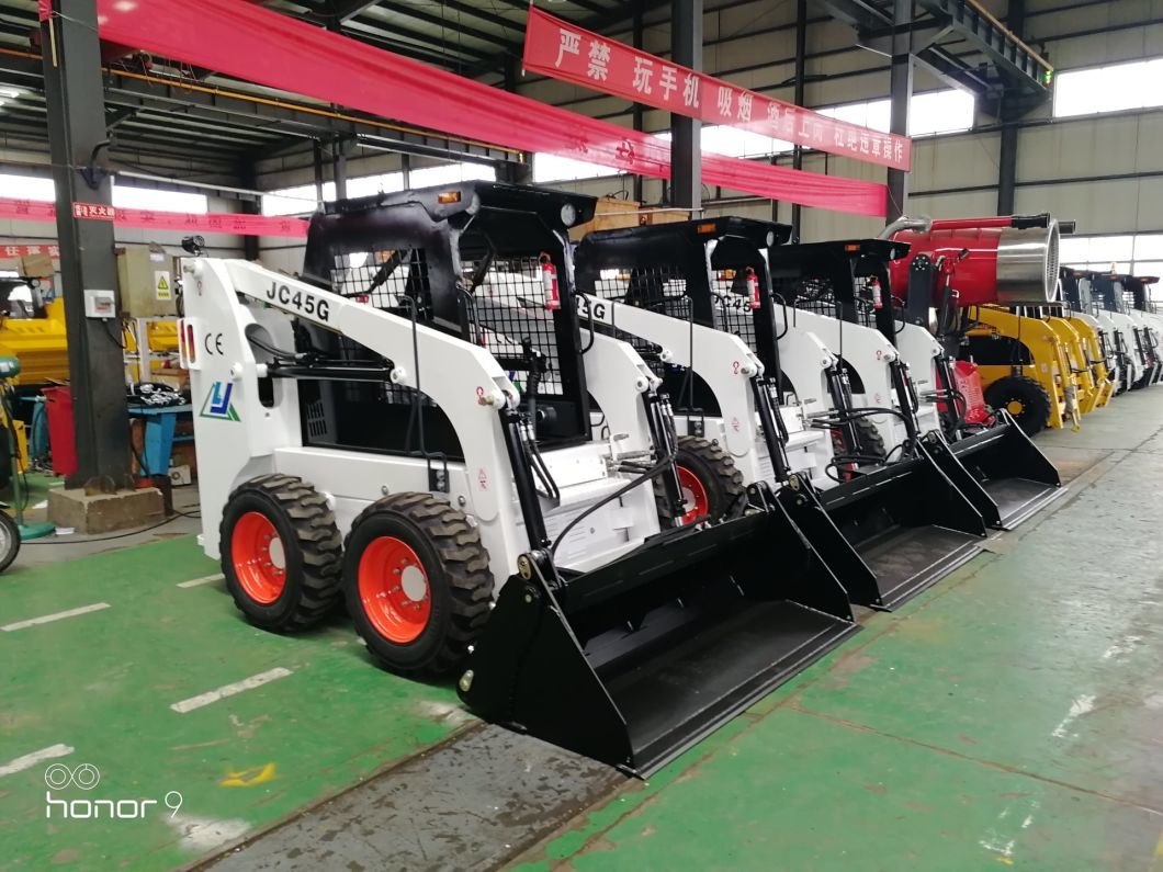 Hydraulic Pilot Joystick Control Compact Wheel Garden Mini Skid Steer Loader Earth Moving Digger Machinery