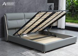Wholesale Double Platform Slat Bed Frame , Black Metal Slatted Bed Base from china suppliers