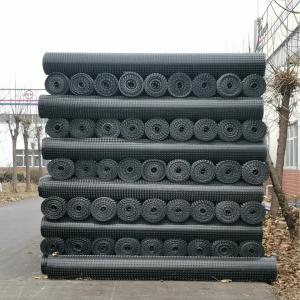 Wholesale 100kn Polyester Geogrid Pet Biaxial Geogrid For Slope Protection Railway Road Construction from china suppliers