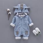 Funky Cute Newborn Baby Clothes Animals Pattern Winter Rompers For Baby Girl
