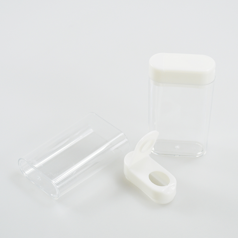 15cc Flat Flip Top Cap Pill Bottle for PS Transparent Candy Container in Any Color