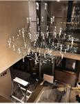 Modern Crystal Ceiling Chandelier Lighting Stainless Steel Fireflies Pendant