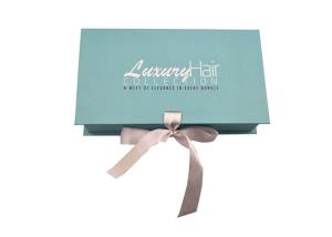 Wholesale Teal Light Blue Paper Decorative Cardboard Storage Boxes Ribbon Environmental from china suppliers