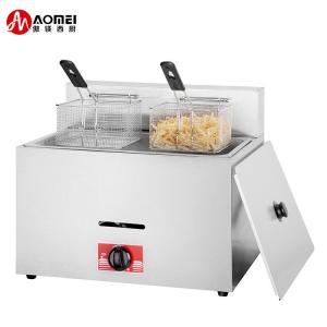 Wholesale Multi-functional 12L Commercial 1 Tank 2 Basket Table Top Stainless Steel Lpg Gas Fryer from china suppliers