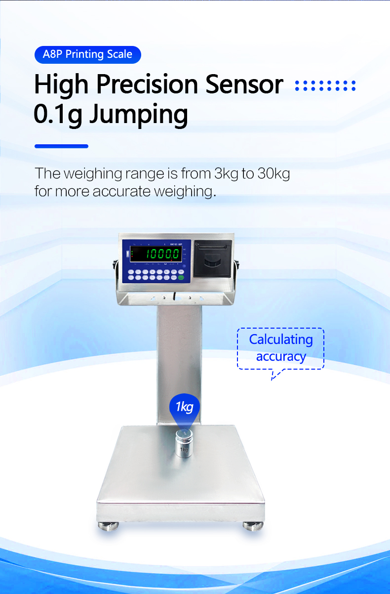 1 Advanced A8SP printing small platform scale square vertical bar 22cm*28cm 3kg capacity
