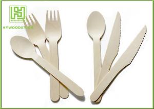 Wholesale Food Grade Premium Birch Disposable Eco Friendly Wooden Cutlery Fork Knife Spoon from china suppliers
