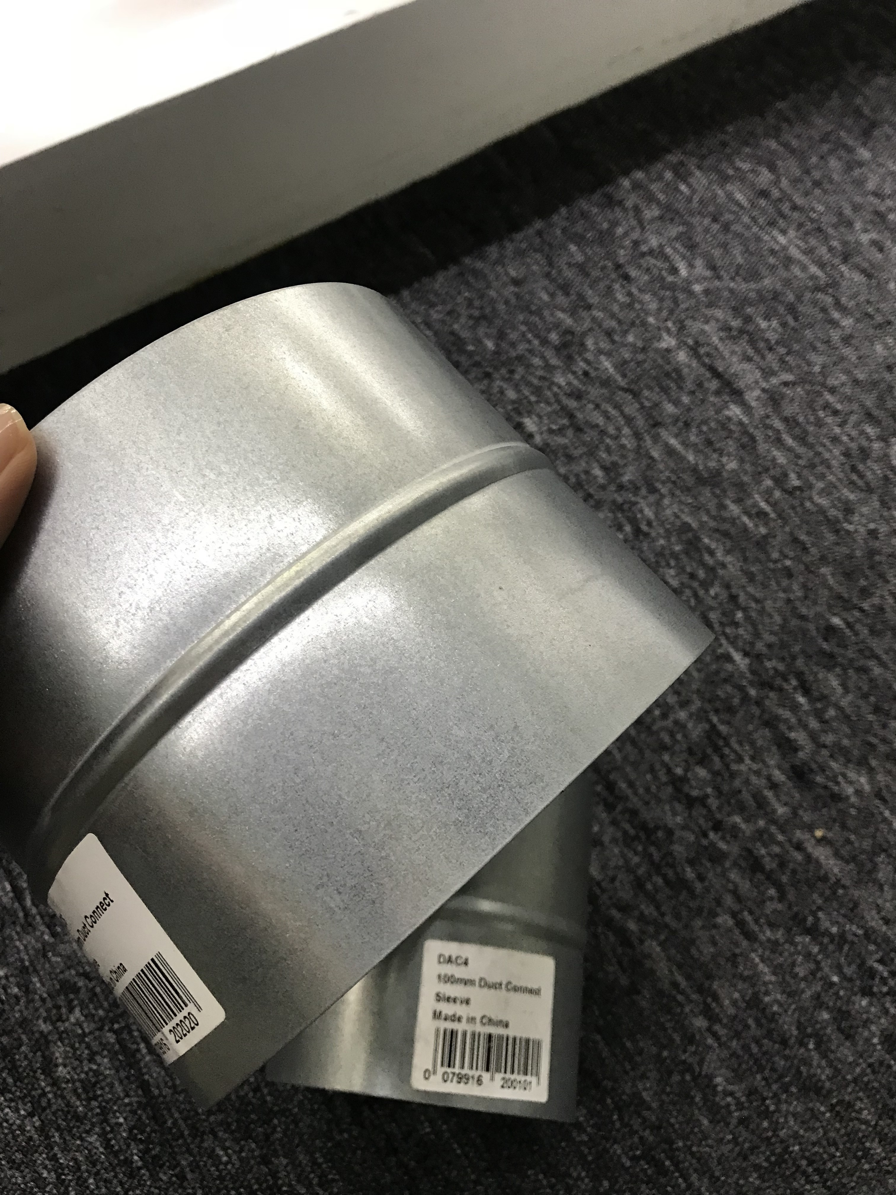 OEM HVAC Accessories Welding Duct Connector 4 Inches Metal Duct Extensor