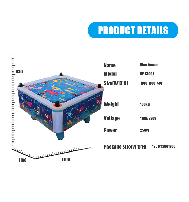 Arcade Kids Game Machine 4 Person Air Hockey Table Electronic Sports